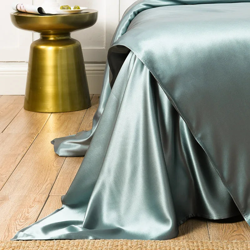 Drap Plat en Soie Mulberry 30mm — Haute Couture du Sommeil