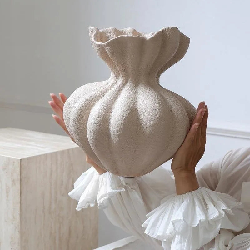Vase Porcelaine Wabi-Sabi — Élégance Japonaise Prestige
