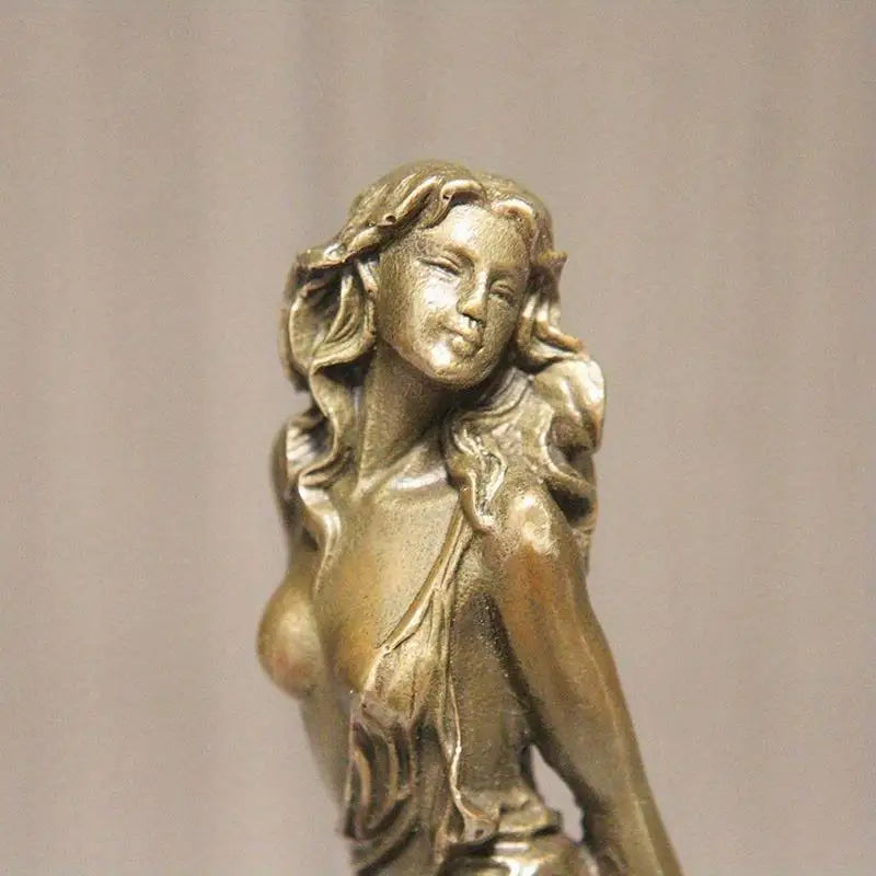Sculpture Femme Orientale — Laiton Antique Figurine Art Prestige