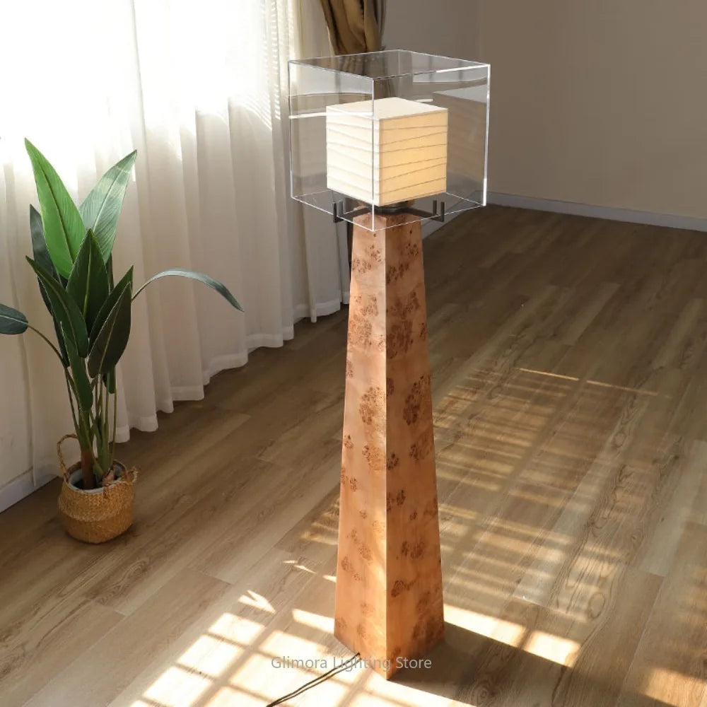 Lampadaire Bois Wabi Sabi Ryokan — Édition Hôtel de Luxe
