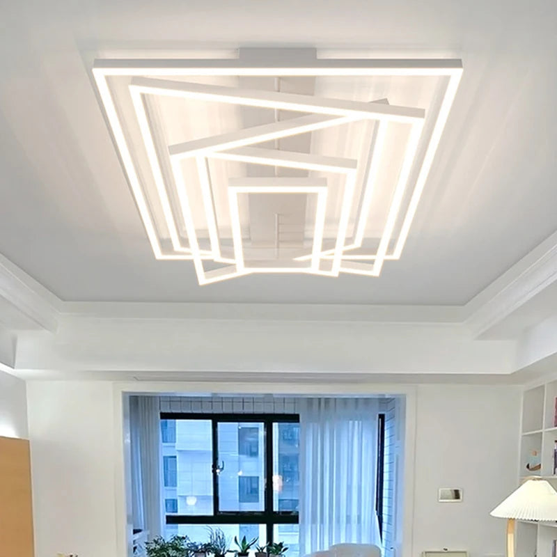 Lustre Anneaux LED Nordic — Élégance Contemporaine