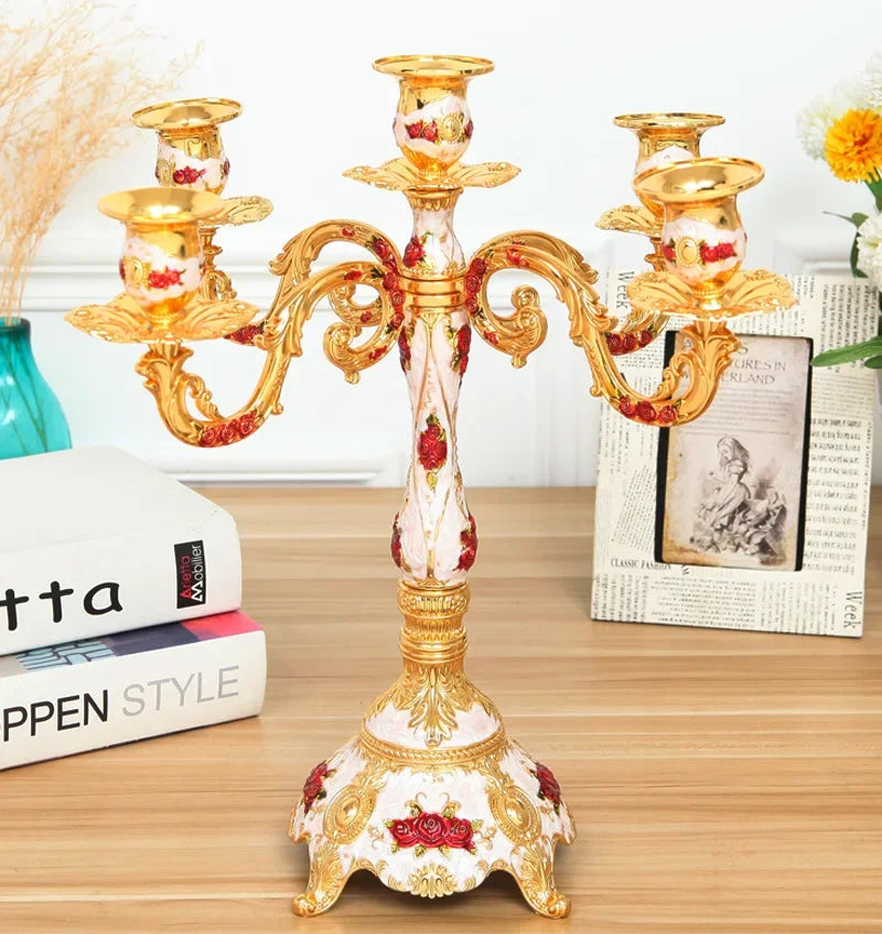 Chandelier Vintage 5 Branches — Alliage Zinc Style Européen Prestige