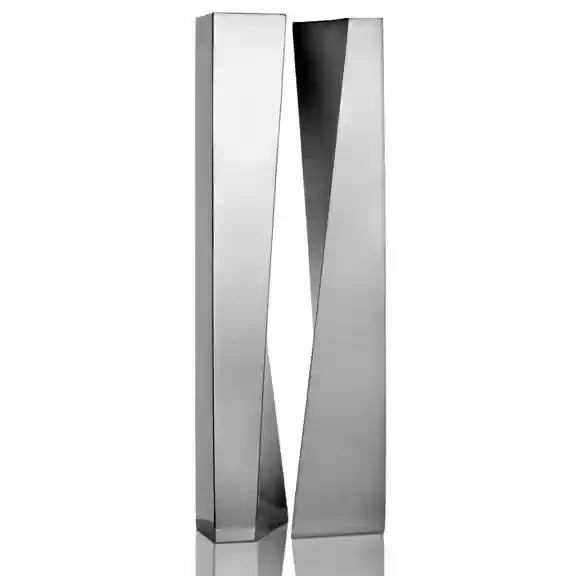 Vase de Sol en Acier Inoxydable Spirale — Design Luxe Minimaliste