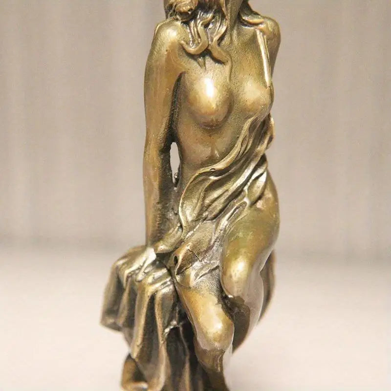 Sculpture Femme Orientale — Laiton Antique Figurine Art Prestige