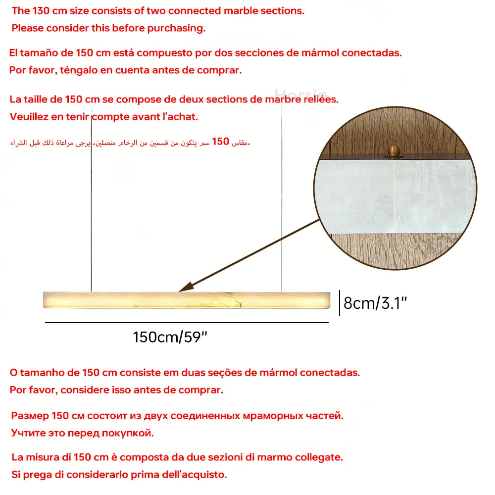 Lustre Marbre Naturel Alabaster — Éclat Intemporel