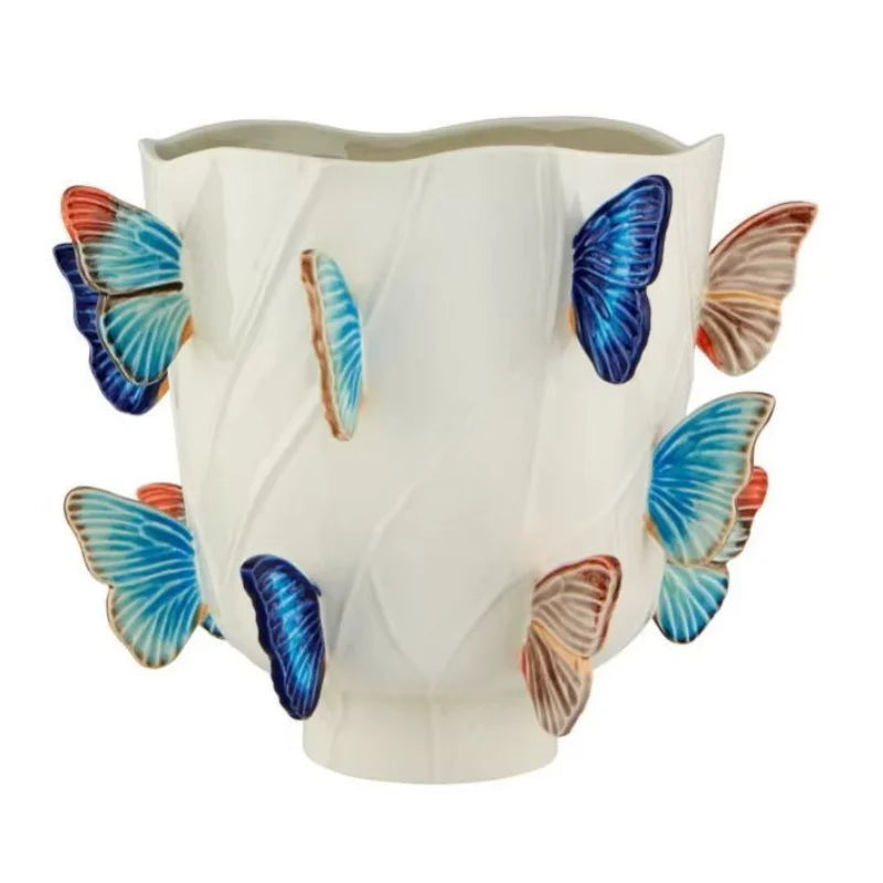 Vase Céramique Papillon Alice — Art Artisanal Prestige
