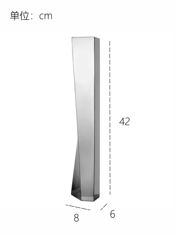 Vase de Sol en Acier Inoxydable Spirale — Design Luxe Minimaliste