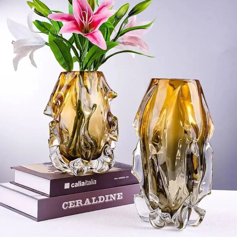 Vase Cristal Soufflé — Luxe Contemporain Art de la Table