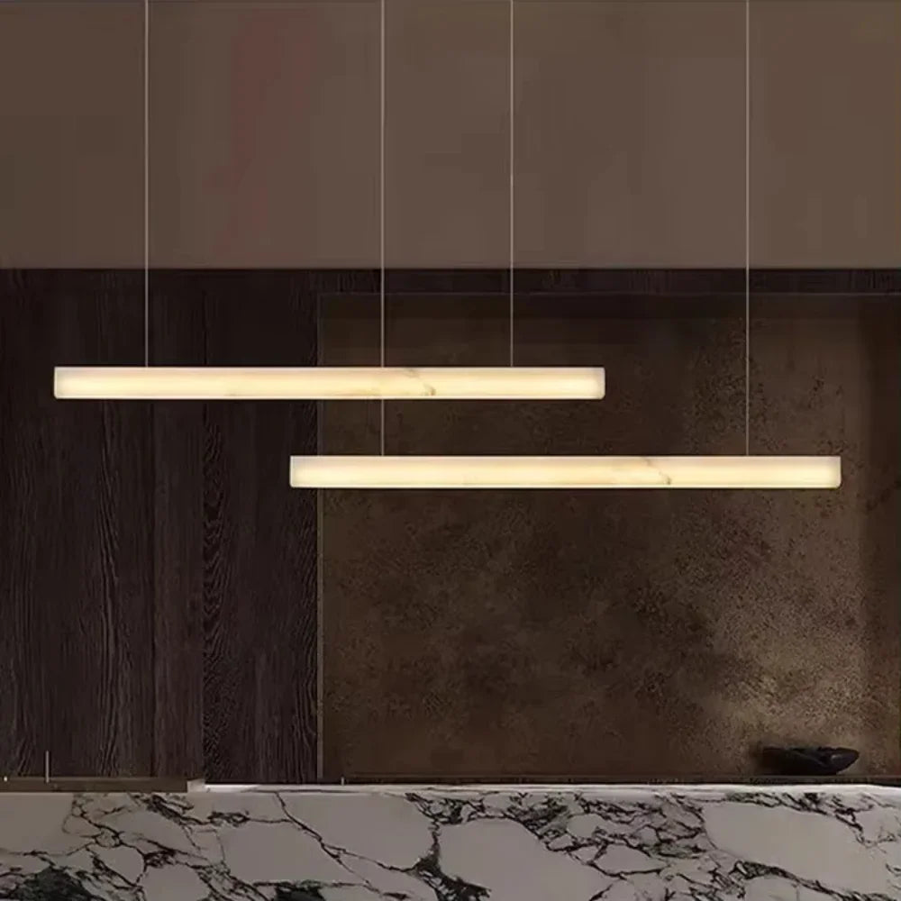 Lustre Marbre Naturel Alabaster — Éclat Intemporel