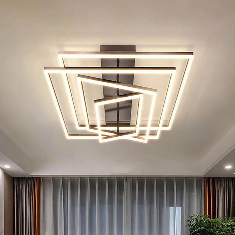 Lustre Anneaux LED Nordic — Élégance Contemporaine