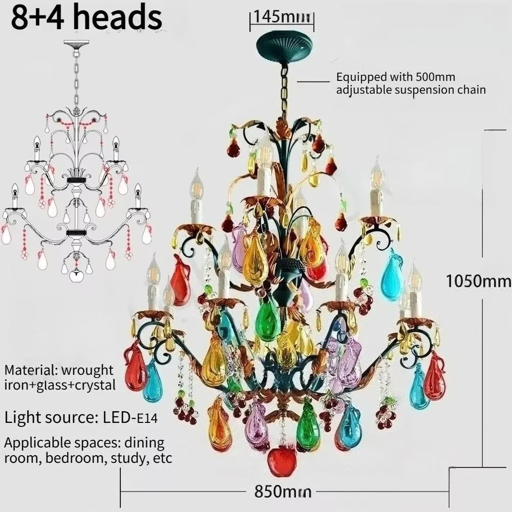 Lustre Cristal à Bougies — Élégance à la Française