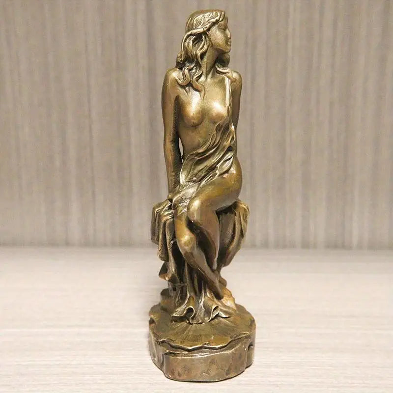 Sculpture Femme Orientale — Laiton Antique Figurine Art Prestige