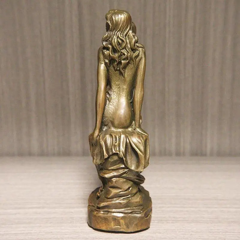 Sculpture Femme Orientale — Laiton Antique Figurine Art Prestige