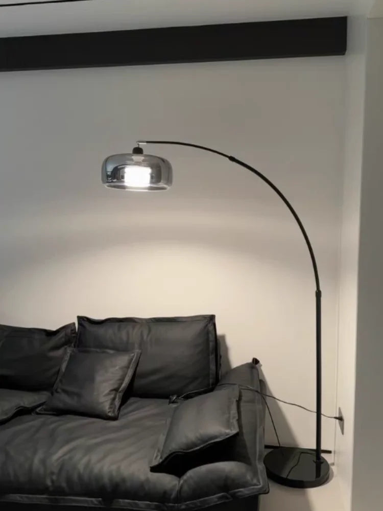 Lampadaire Italien en Verre Soufflé — Luxe & Caractère